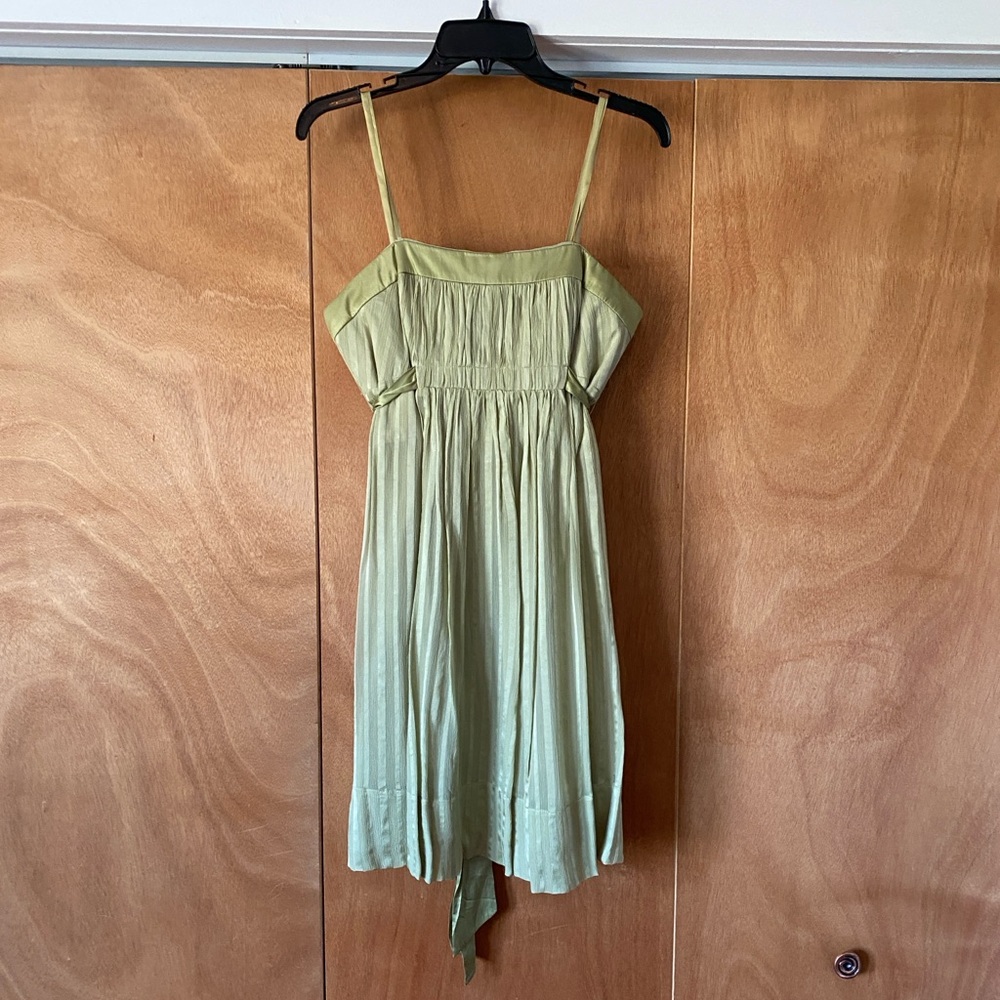 BCBGMaxAzria Strapless Light Green Dress